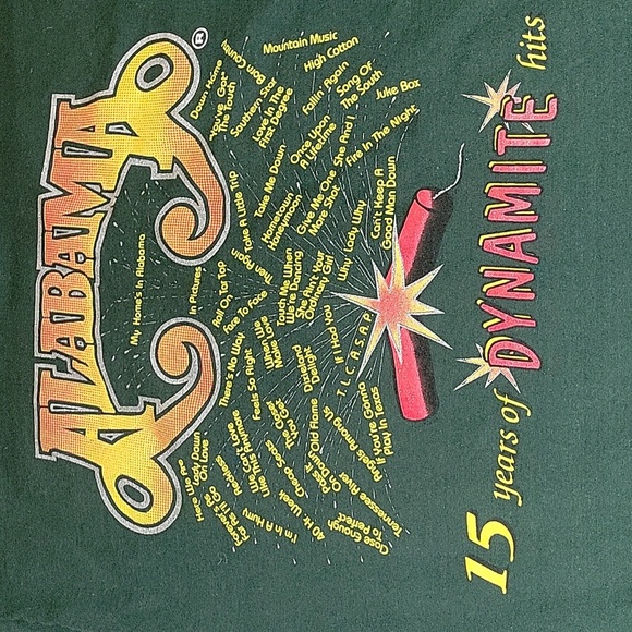 Vintage 90s Alabama 15 Years Greatest Hits Band Promo T-Shirt Single Stitch XXL - Picture 3 of 12